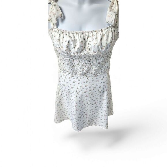 70/21 Floral Mini Dress with Bow Straps Size L - Picture 9 of 16